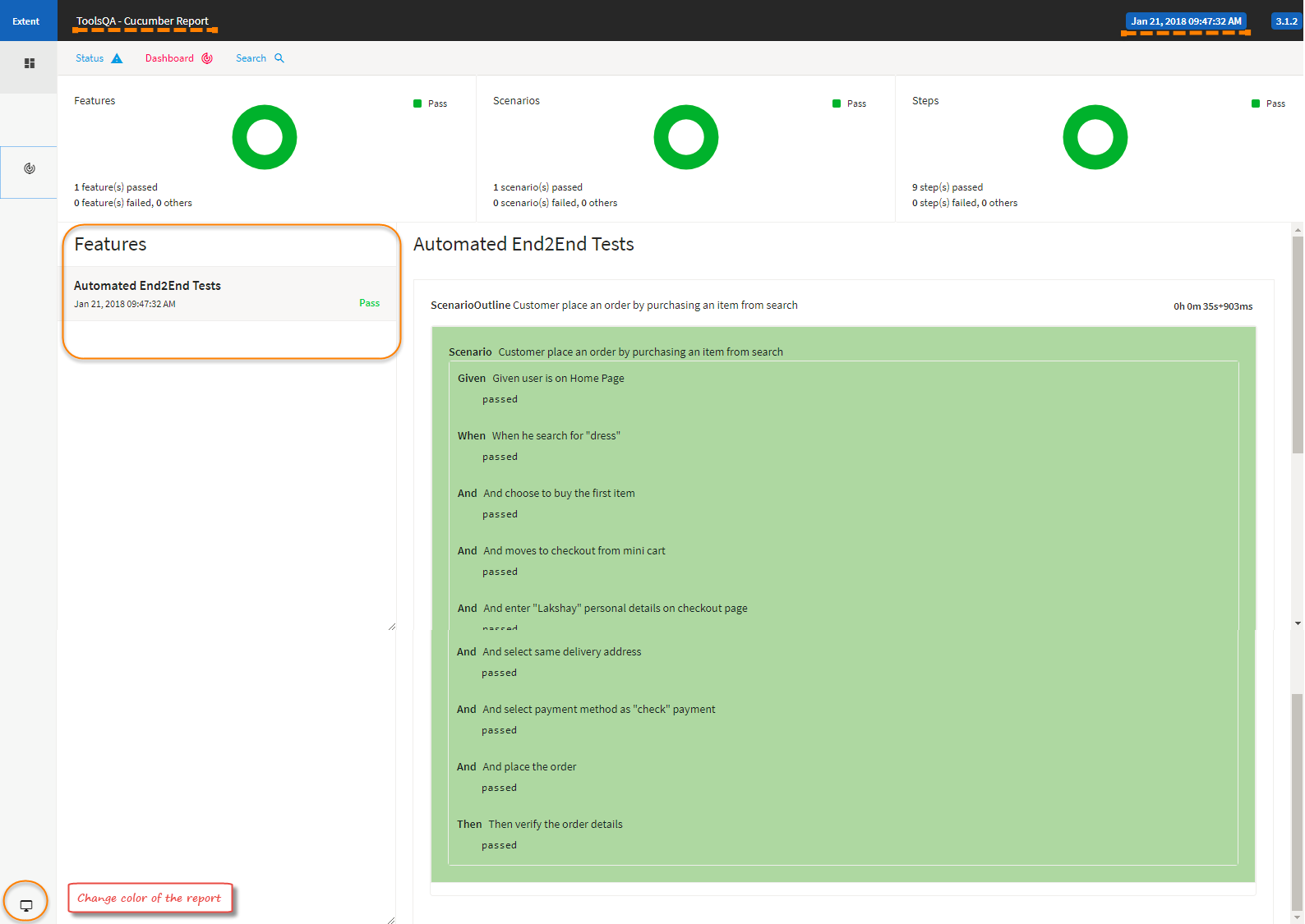 Cucumber Extent Report 6