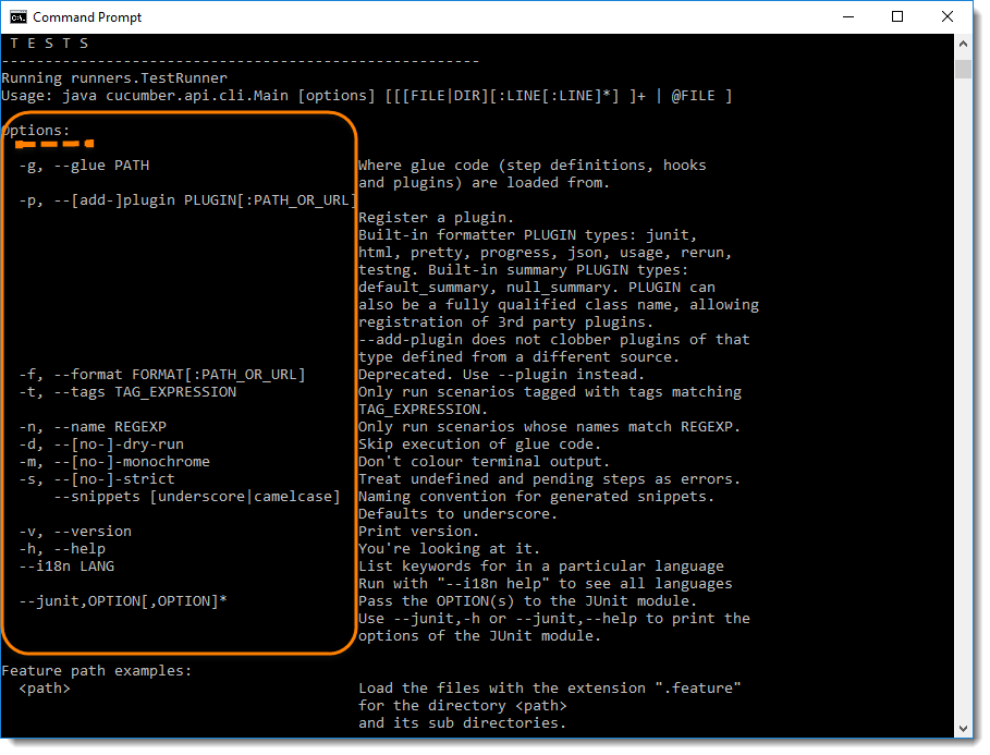 Running Cucumber Test from Command Line 6