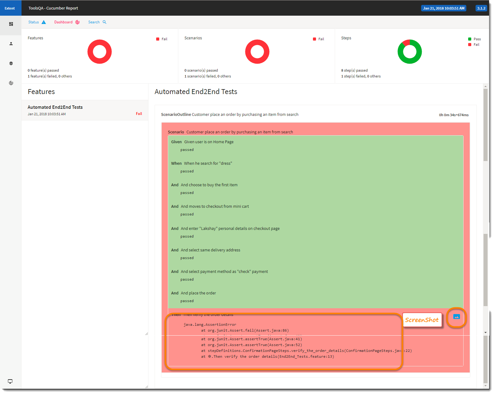 Cucumber Extent Report 6