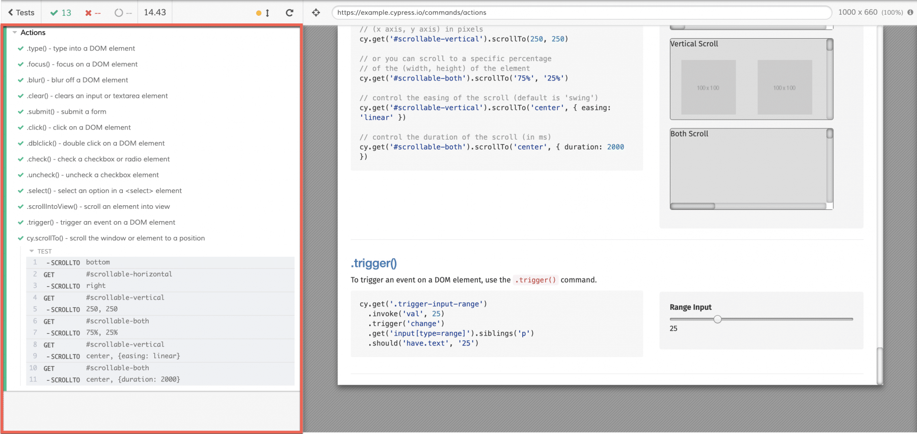 Cypress Commands - UI Interaction Commands Example