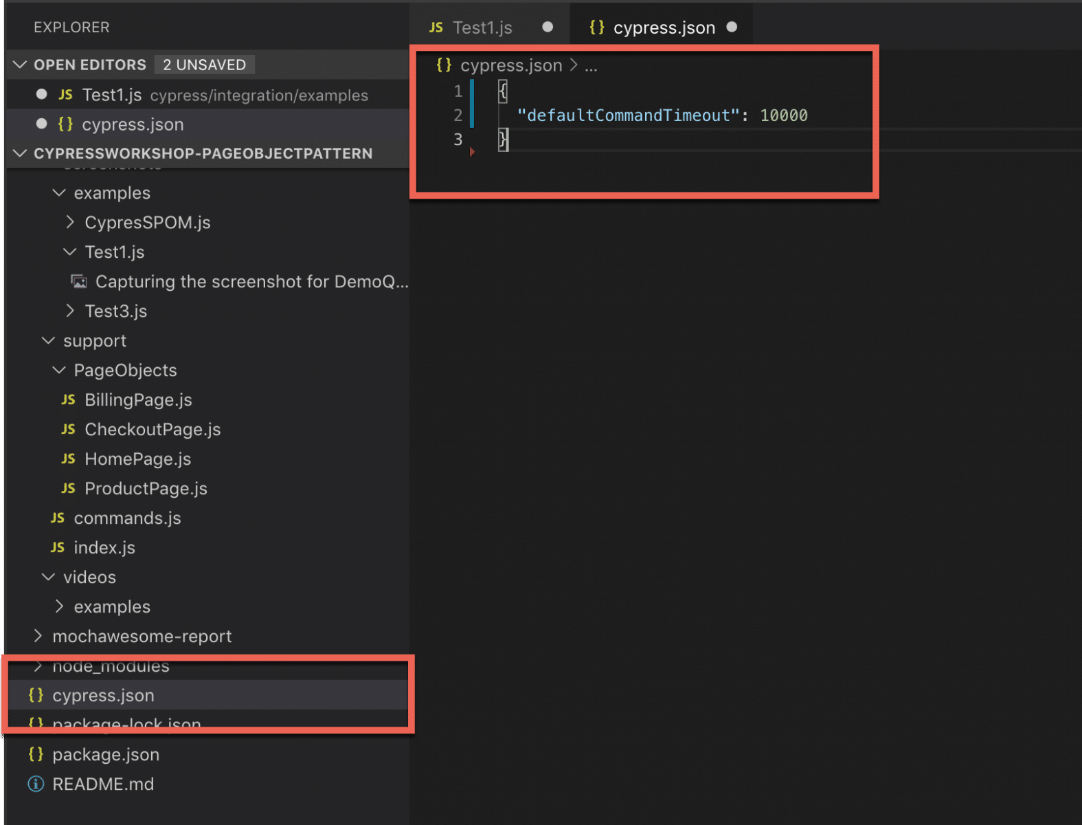 Overriding default configuration using config file