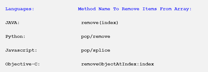 Different terms used for adding items to arrays 3