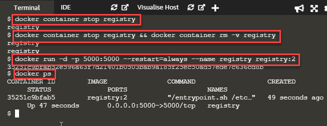 Configure container registry server