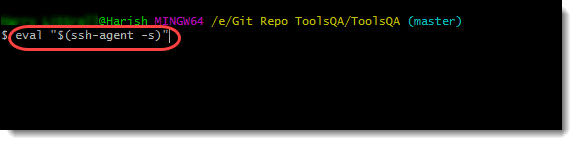 Cloning Repository using SSH - Eval ssh agent