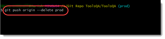 delete remote branch