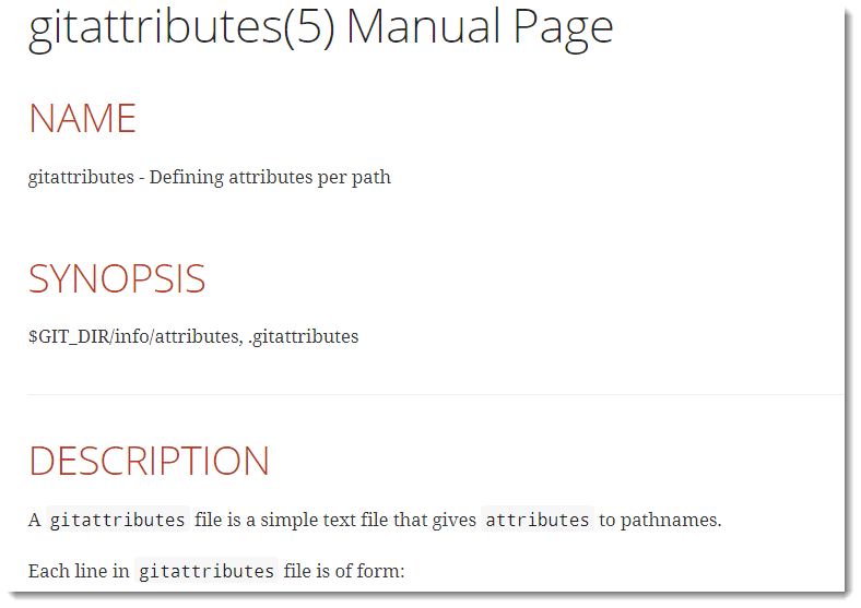 git_attribute_manual_page
