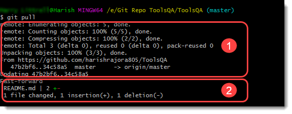 how to use git pull command