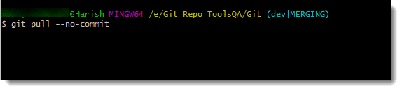 git pull - no commit option