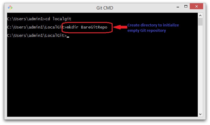 Create a directory to store bare repository
