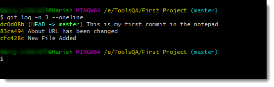 Log Specific Commits