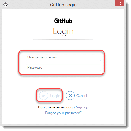 github prompt to Provide credentials