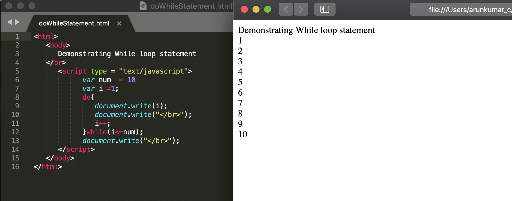 JavaScript Loop - While, Do-While, For and For-In Loops in JavaScript