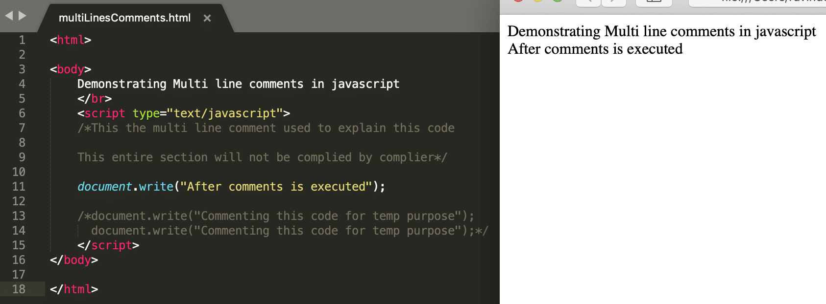 What are JavaScript Comments and How to Write it
