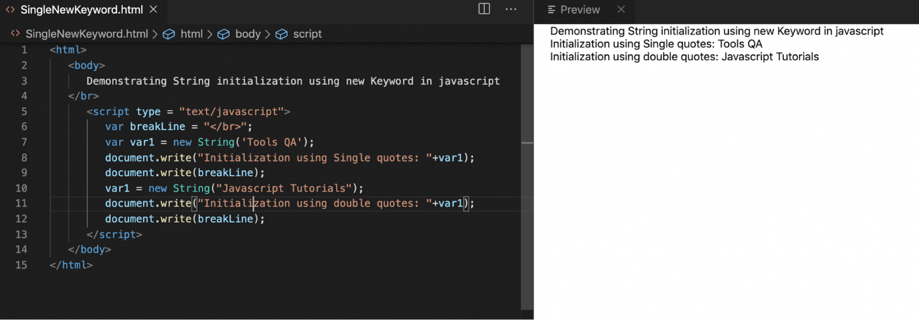 What is a String in JavaScript and different operations on