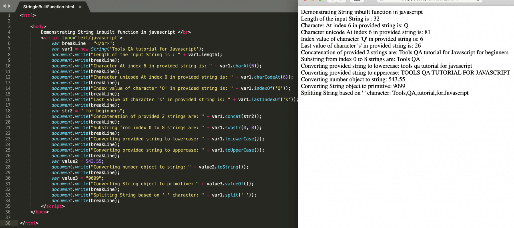 Understanding inbuilt functions of strings in Javascript