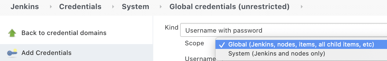 Credentials Scope in Jenkins