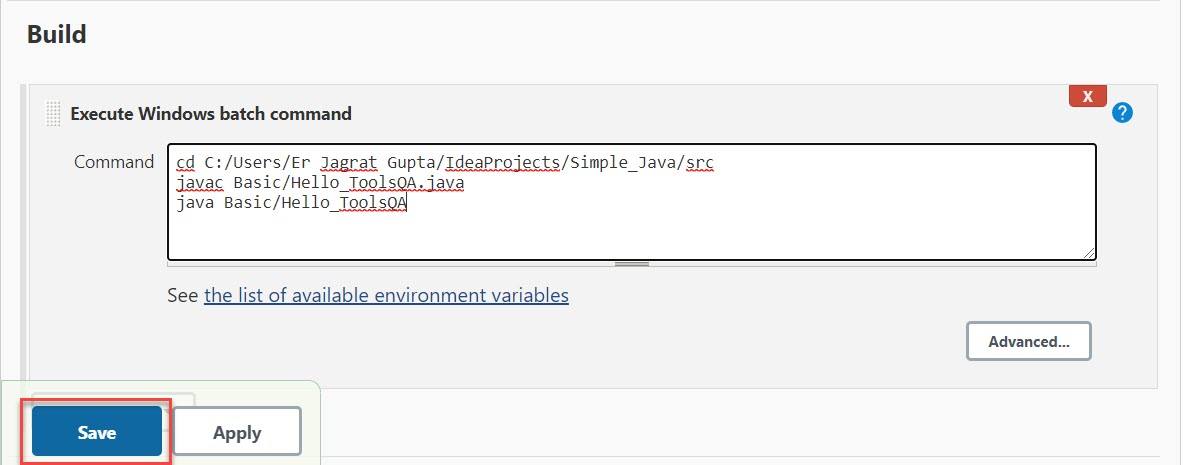 Windows batch command to run the java Program