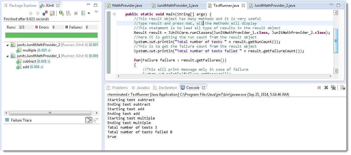 Result failure. JUNIT. Unit Test java. JUNIT Runner. JUNIT как after.