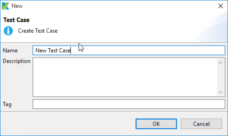 Create test case using manual mode