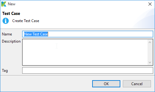Create new test case Katalon Studio