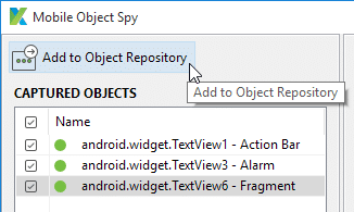 Add to Object Repository Automation