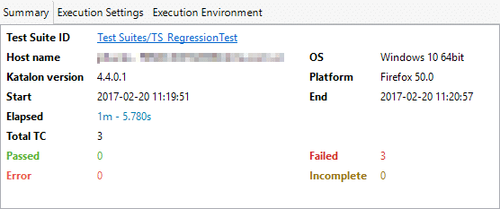 test execution summary report