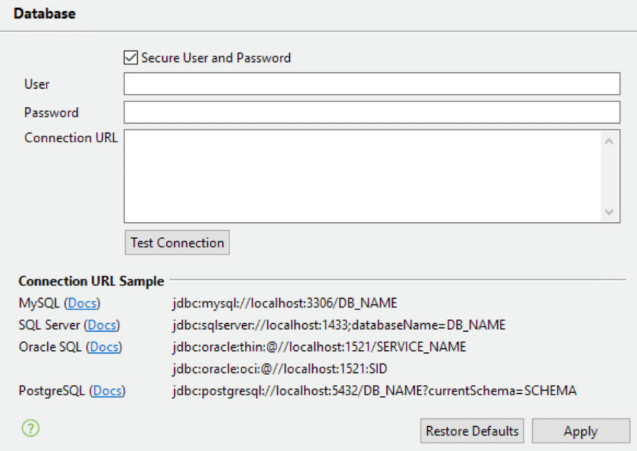 Database Settings Katalon Studio Web Automation.png