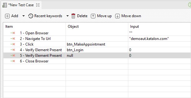 Create test case using manual mode