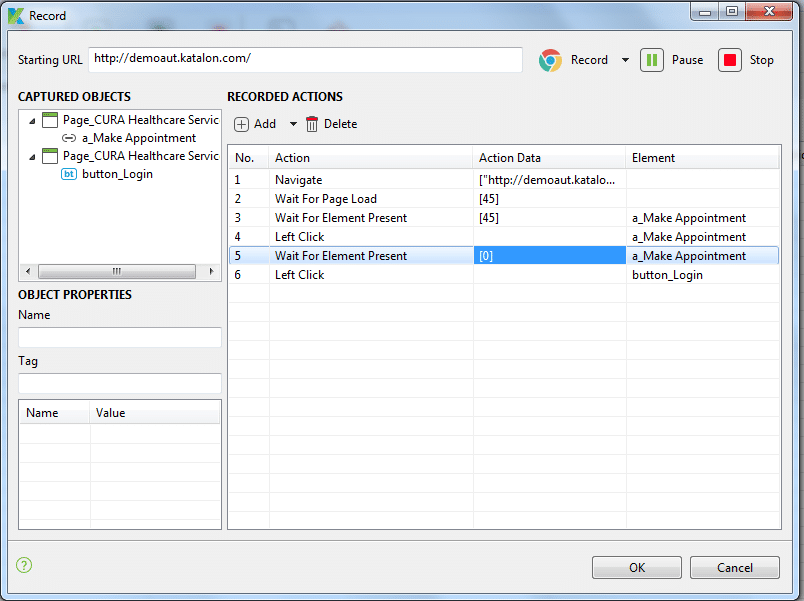 change Wait for Element Present to Wait for Element Visible