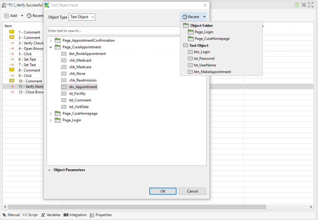 Create test case using manual mode