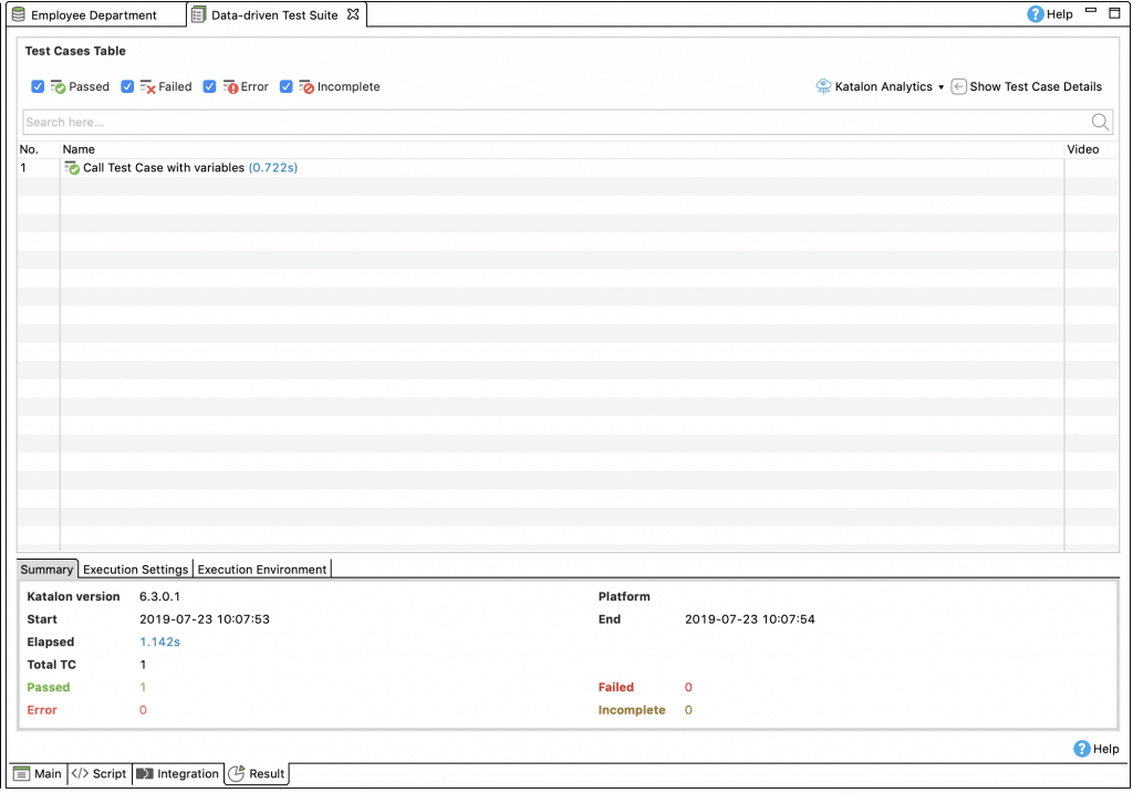 View Report inside Test Suite