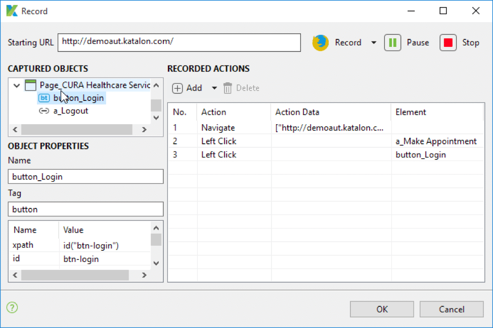 5.Save recoreded action to Katalon Studio.png