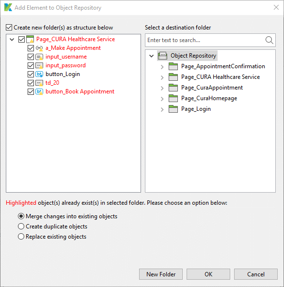 Katalon Web Recorder Modify Recorded Objects