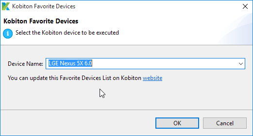 Kobiton Favorite Devices_Integrate Katalon Studio with Kobiton