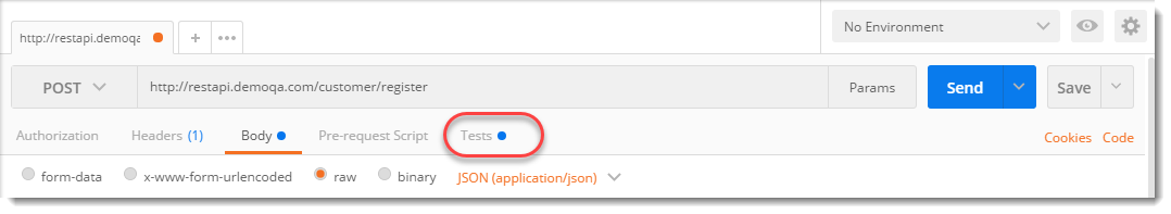 Test Tab In Postman