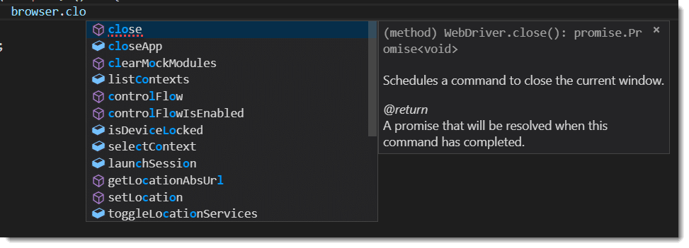 Protractor Browser Commands - Close Browser Command