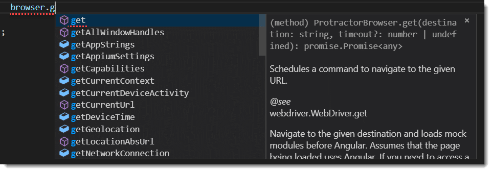 Protractor Browser Commands