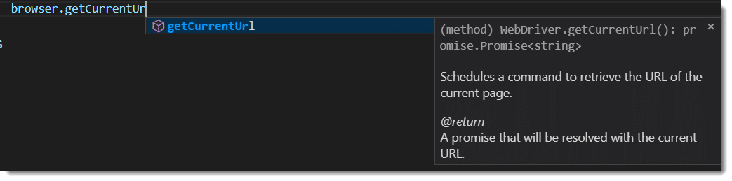 Protractor Browser Commands - getCurrentURL