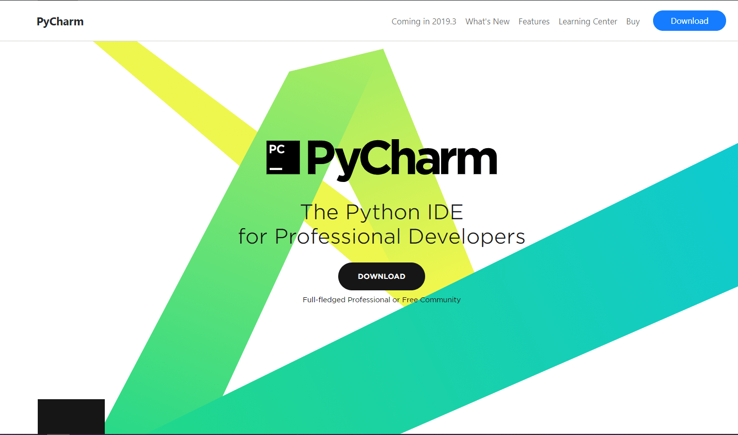 PyCharm Home Page