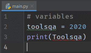 Code to establish that python variables are case sensitive