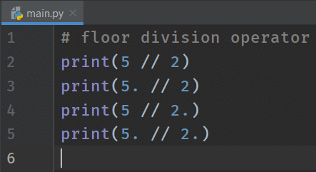 Python Arithmetic Operators