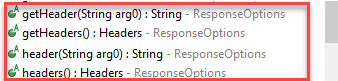 Response Header methods