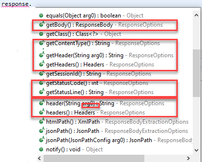 Response-Interface-Methods