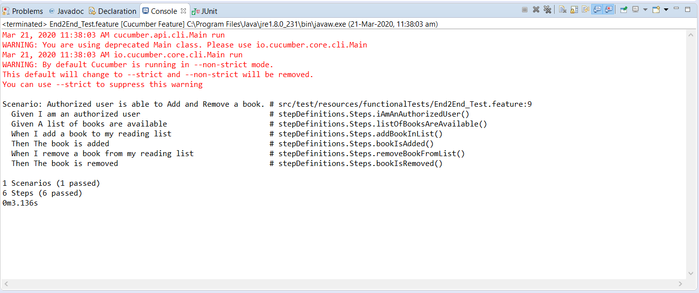 Image: Chapter 6 Implementation of Routes Cucumber Results