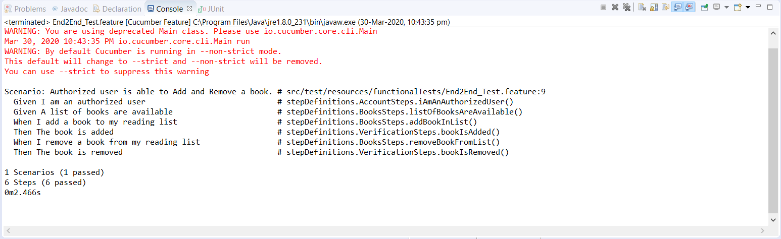 Image Chapter 8 Refactor of Request Headers Cucumber Results