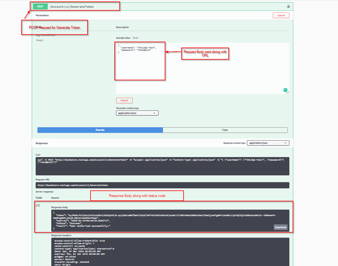 API Documentation  Generate Token explained