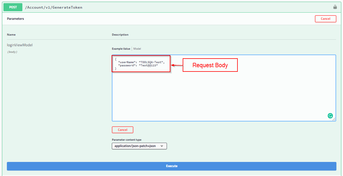 Image: AuthorizationRequest Generate Token API