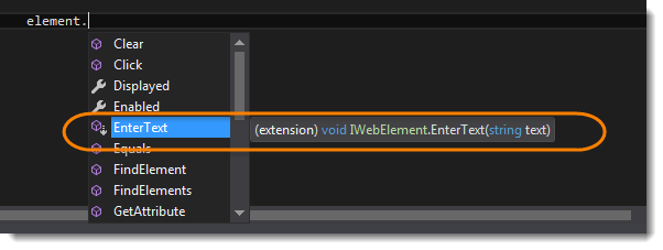 WebElement Extensions Method