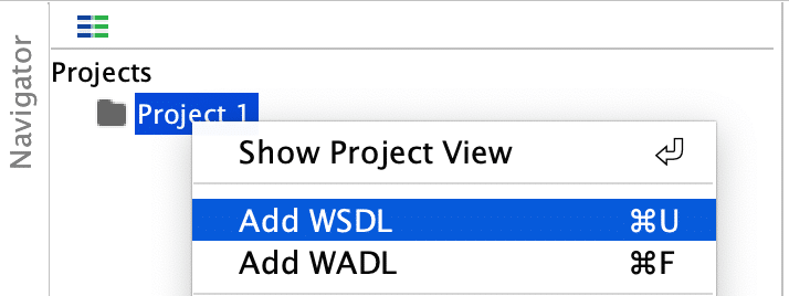 Adding a new WSDL (SOAP URL) to Empty Project in SoapUI