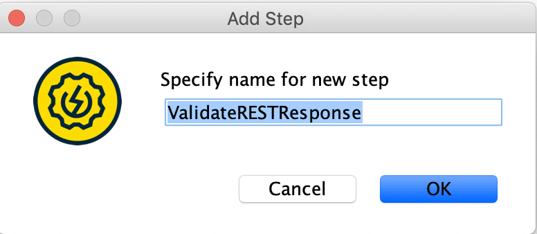 Specifying Test Step name for a REST Request
